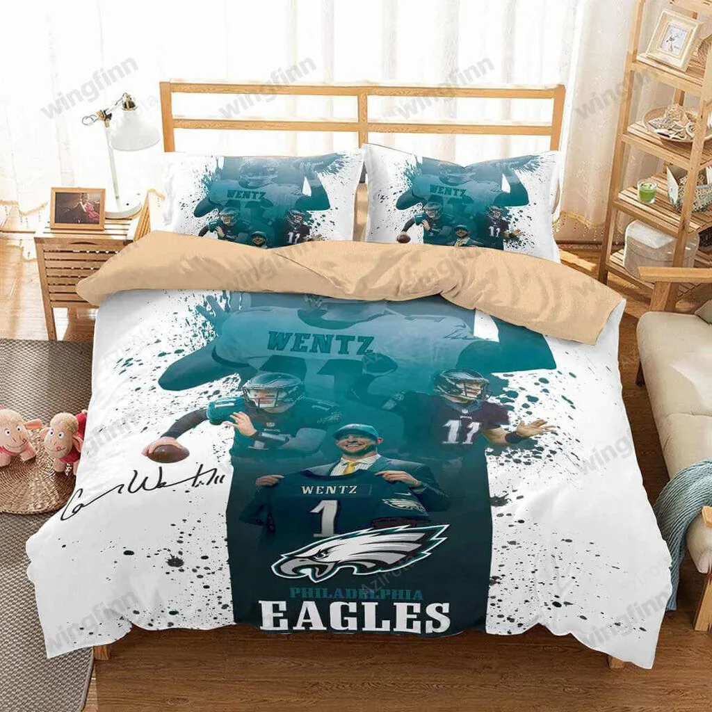 Philadelphia Eagles 3PCS Bedding Set Duvet Cover And Pillow Cases Gift For Fan 1612