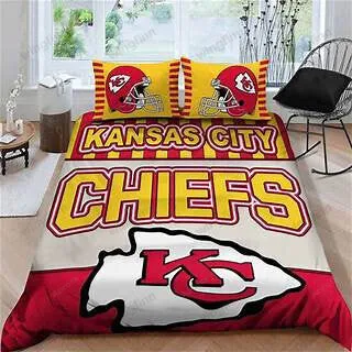 Kansas City Chiefs 3PCS Bedding Set Duvet Cover And Pillow Cases Gift For Fan 407