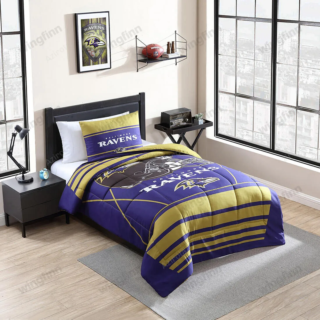 Baltimore Ravens 3PCS Bedding Set Duvet Cover And Pillow Cases 1567