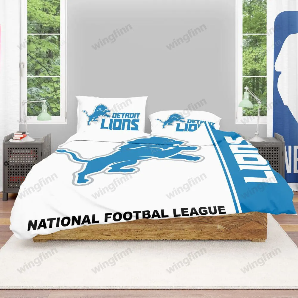 Detroit Lions 3PCS Bedding Set Duvet Cover And Pillow Cases Gift For Fan 1782