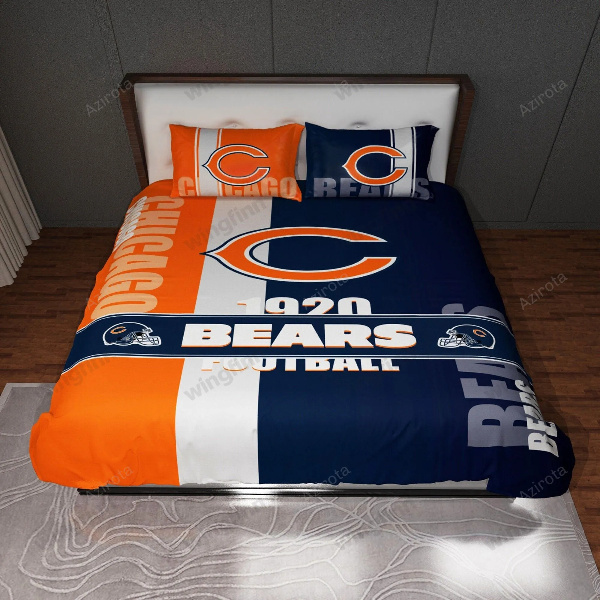 Chicago Bears 3PCS Bedding Set Duvet Cover And Pillow Cases Gift For Fan 1511