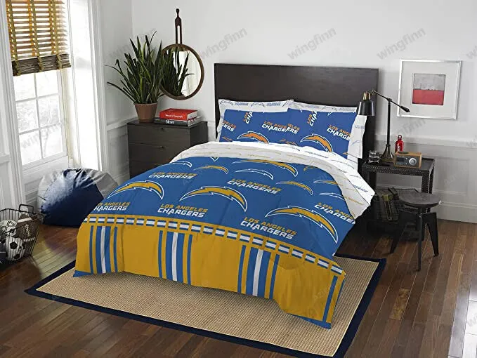 Los Angeles Chargers 3PCS Bedding Set Duvet Cover And Pillow Cases Gift For Fan 1410