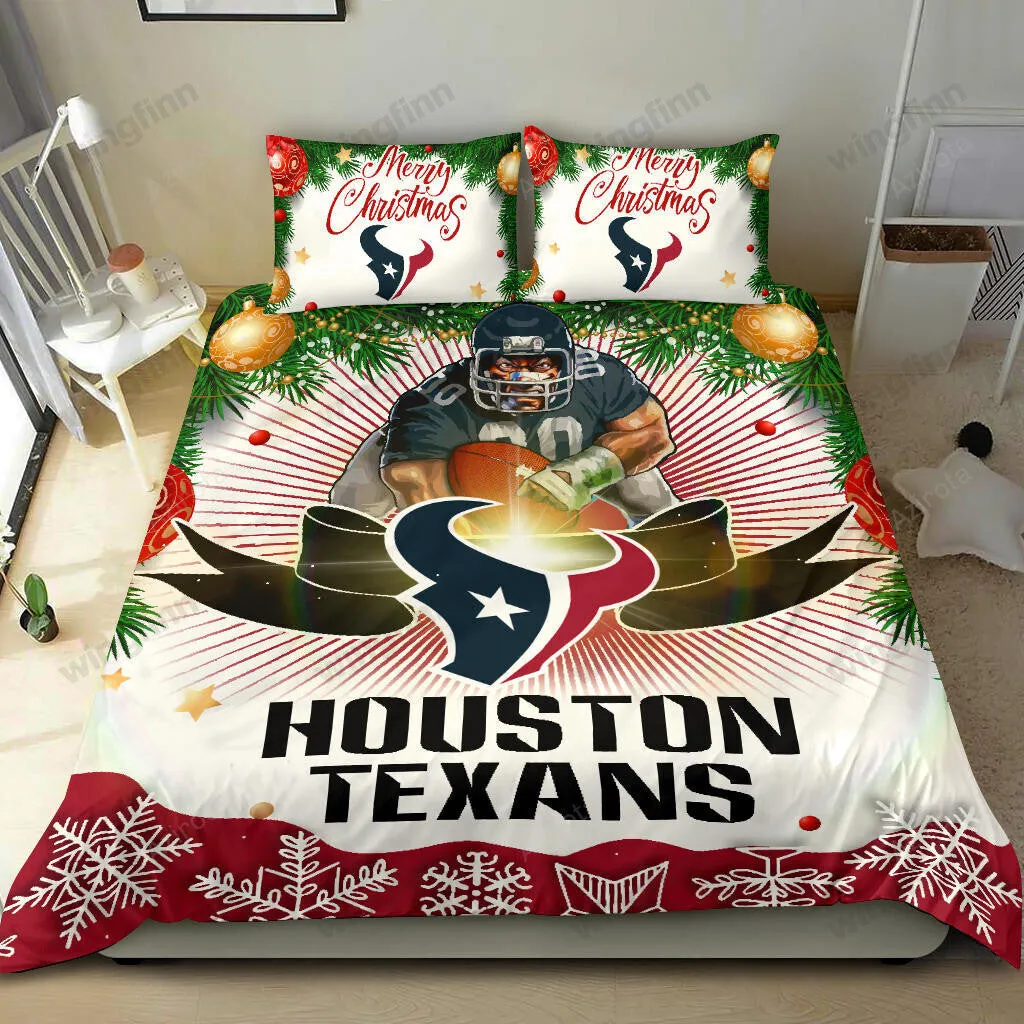 Houston Texans 3PCS Bedding Set Duvet Cover And Pillow Cases Gift For Fan 1752