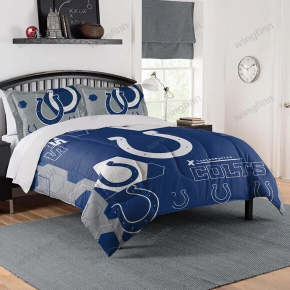 Indianapolis Colts 3PCS Bedding Set Duvet Cover And Pillow Cases Gift For Fan 1656