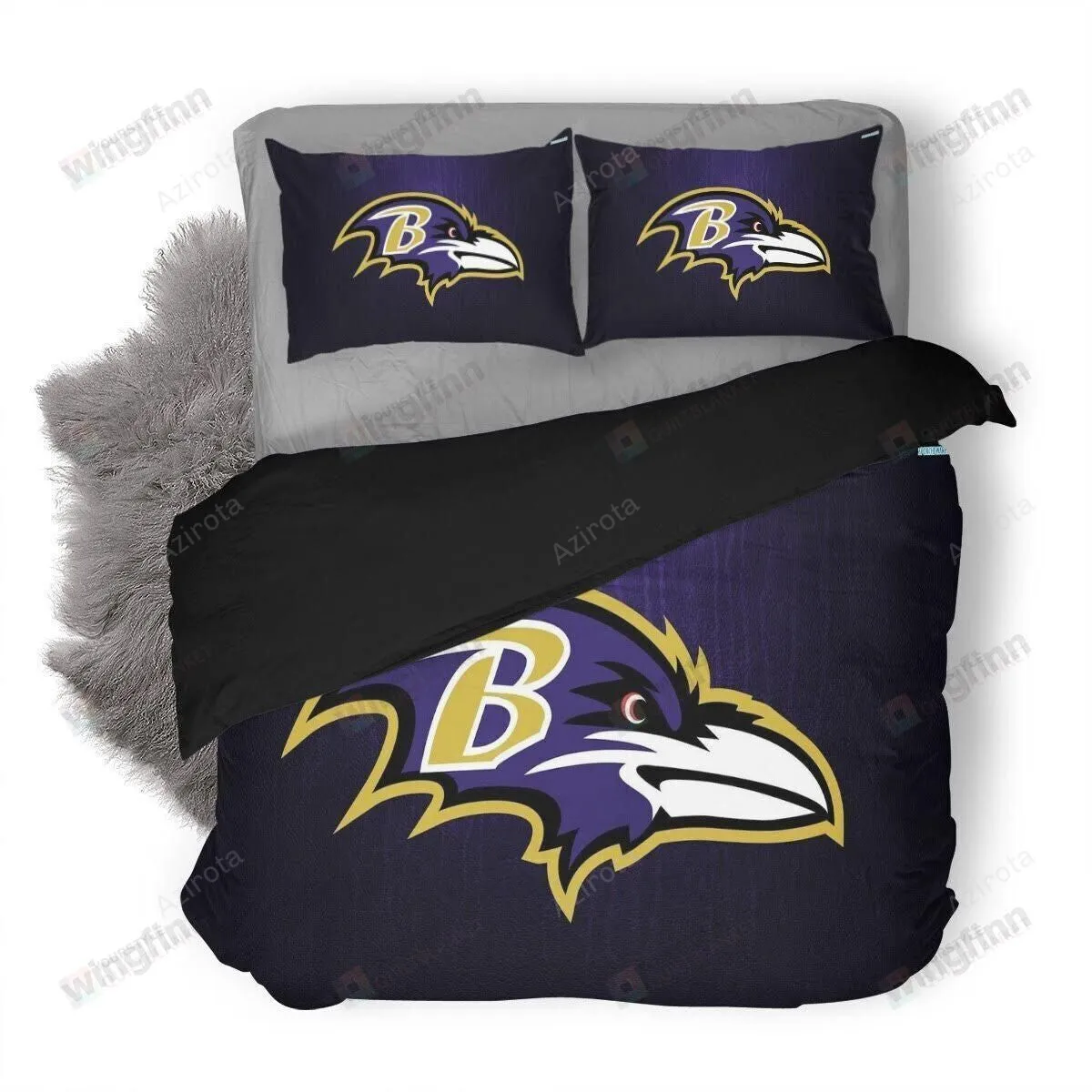Baltimore Ravens 3PCS Bedding Set Duvet Cover And Pillow Cases Gift For Fan 1555