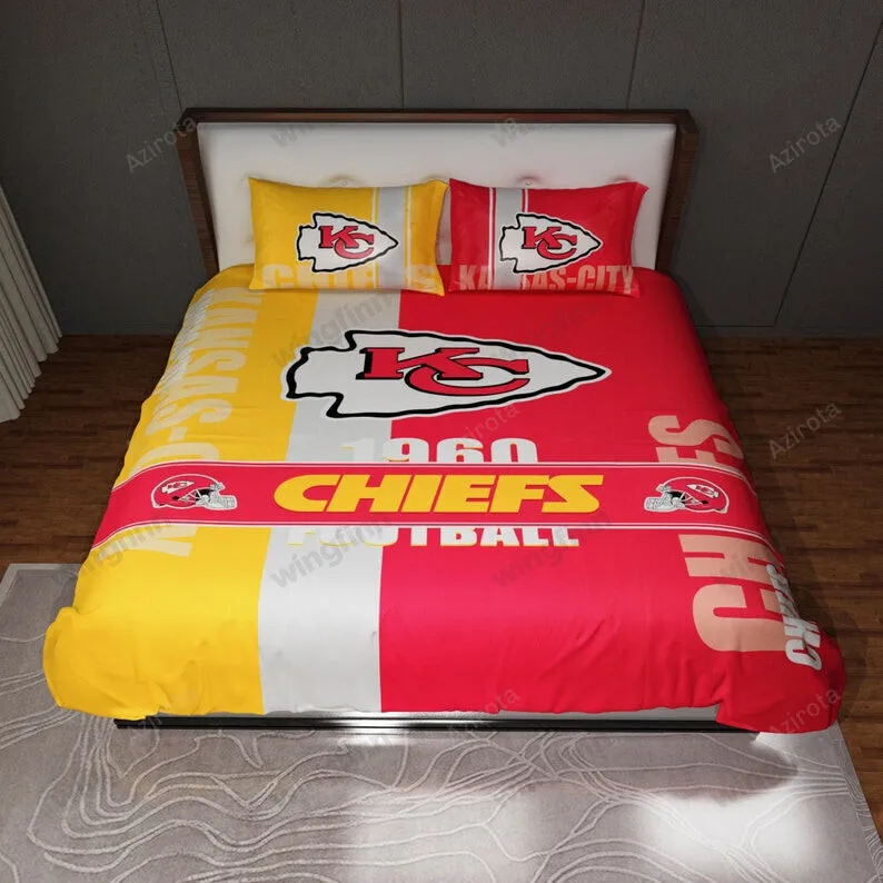 Kansas City Chiefs 3PCS Bedding Set Duvet Cover And Pillow Cases Gift For Fan