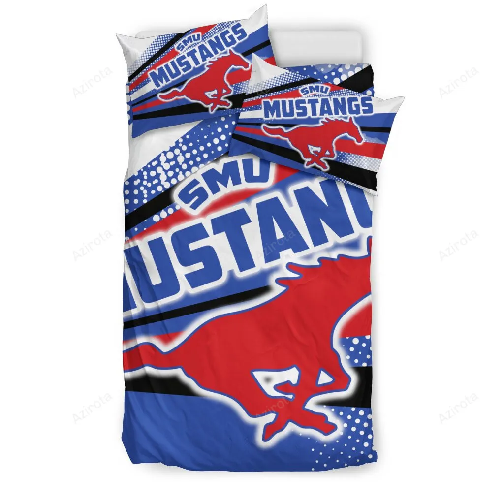 Colorful Shine Amazing SMU Mustangs 3PCS Bedding Set Duvet Cover And Pillow Cases 1718