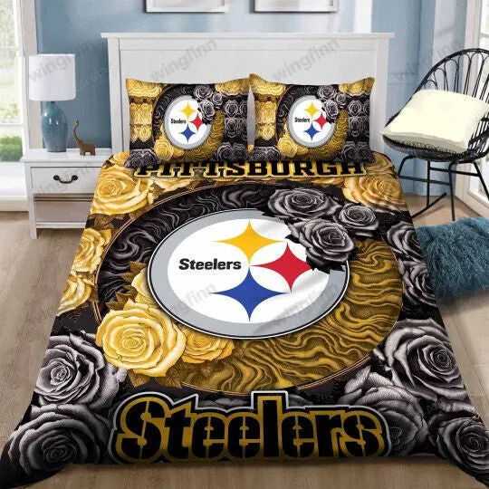 Pittsburgh Steelers 3PCS Bedding Set Duvet Cover And Pillow Cases Gift For Fan 1334