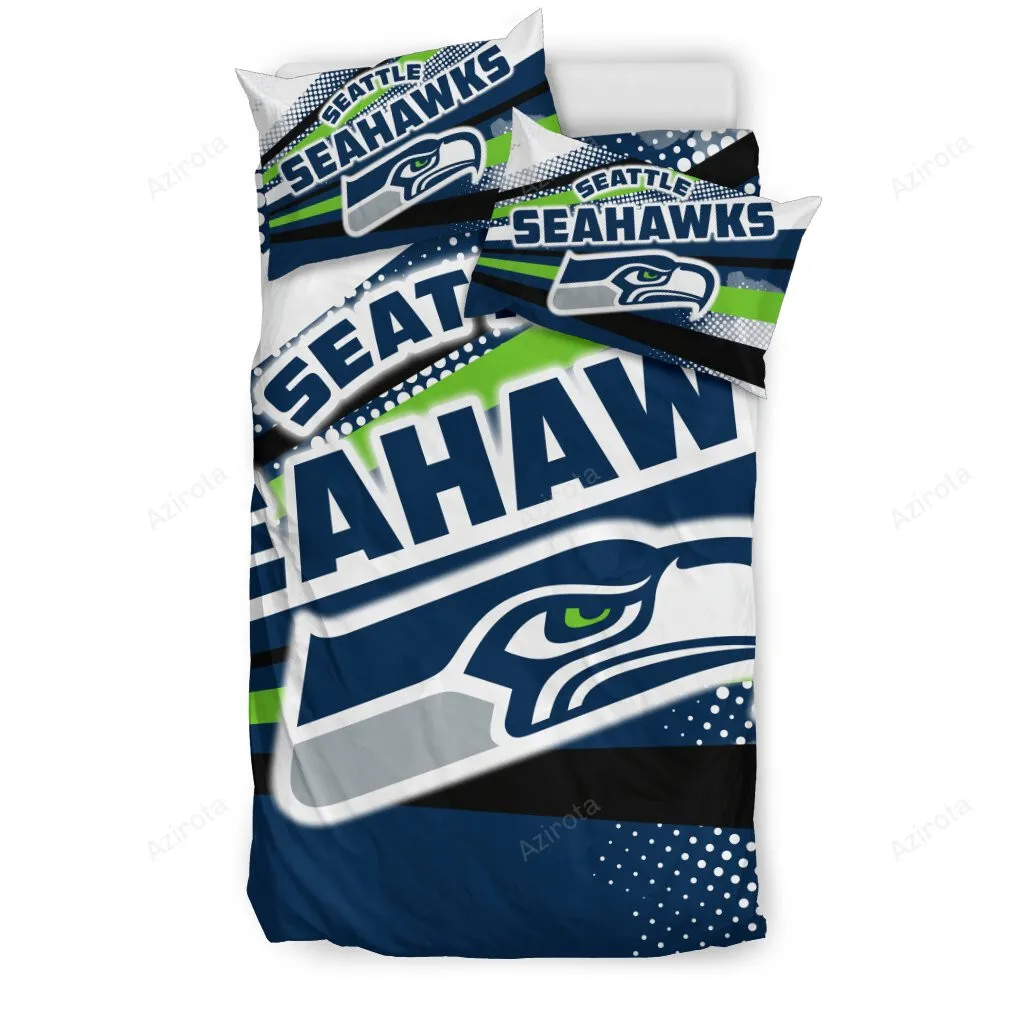 Colorful Shine Amazing Seattle Seahawks 3PCS Bedding Set Duvet Cover And Pillow Cases 5834