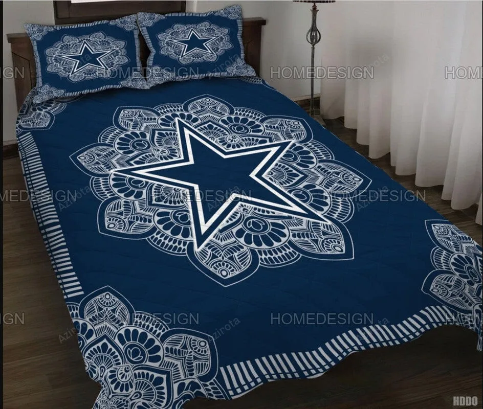 Dallas Cowboys Mandala Bedding Set Duvet Cover Set Gift For Fan Lovers