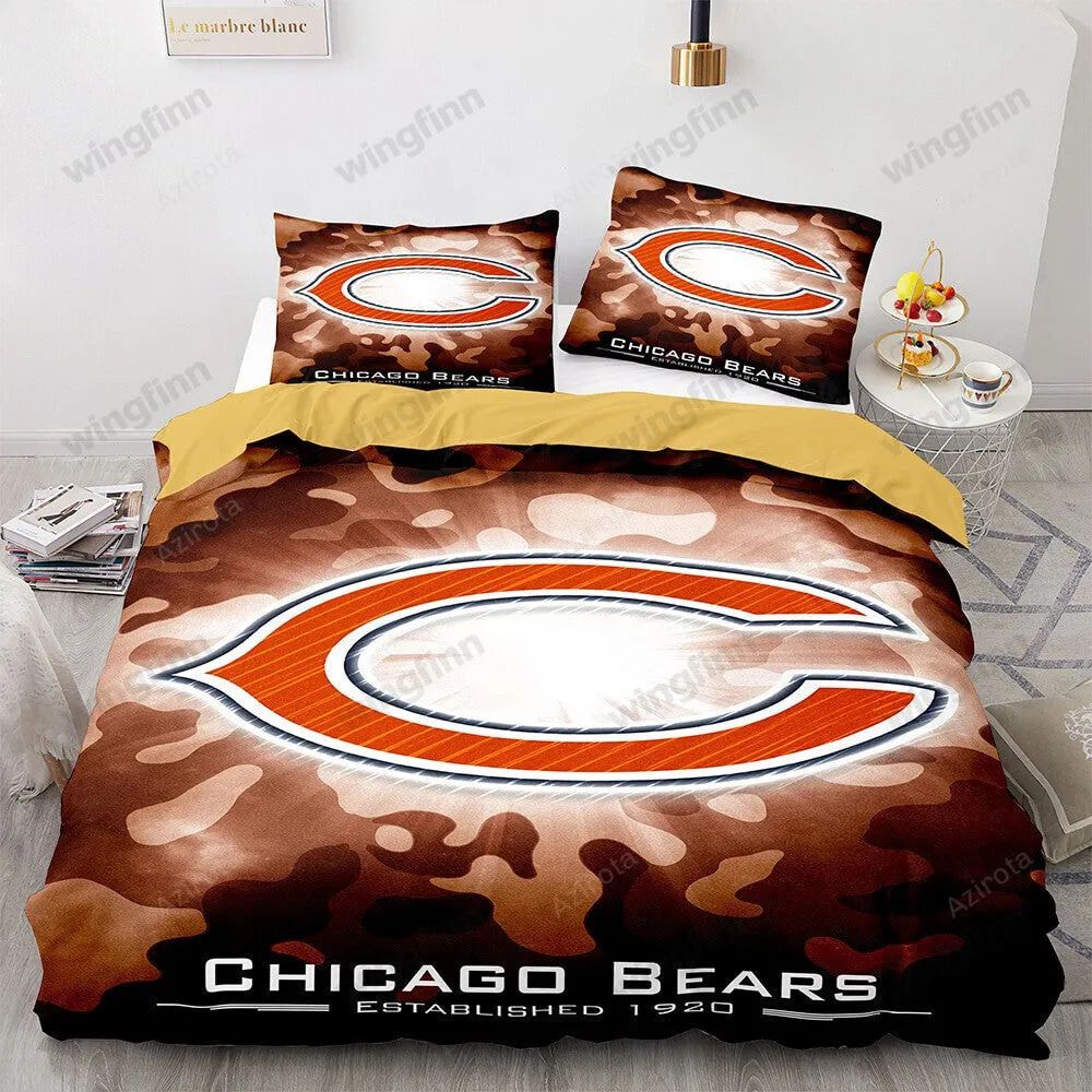 Chicago Bears 3PCS Bedding Set Duvet Cover And Pillow Cases Gift For Fan 1522