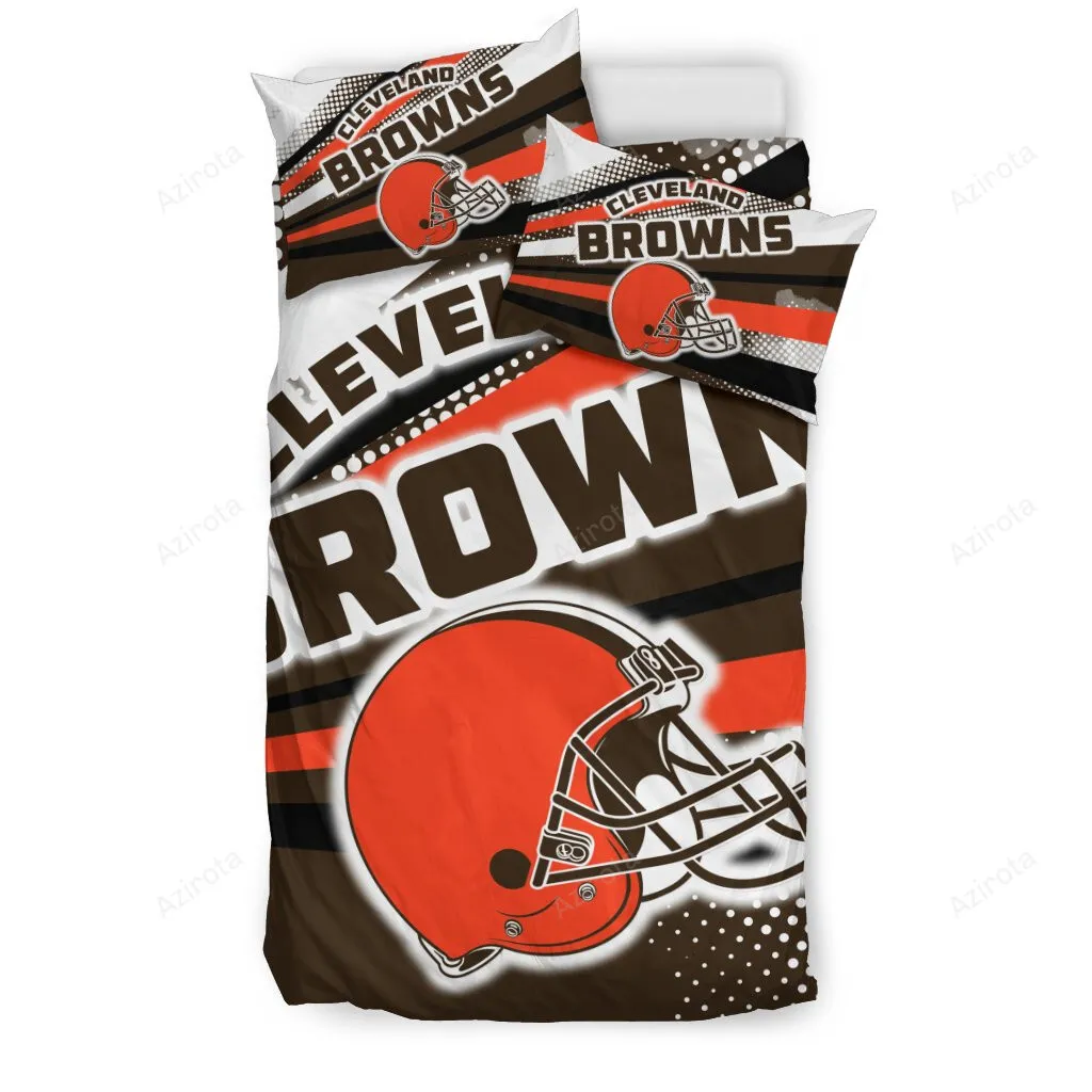 Colorful Shine Amazing Cleveland Browns 3PCS Bedding Set Duvet Cover And Pillow Cases 8184