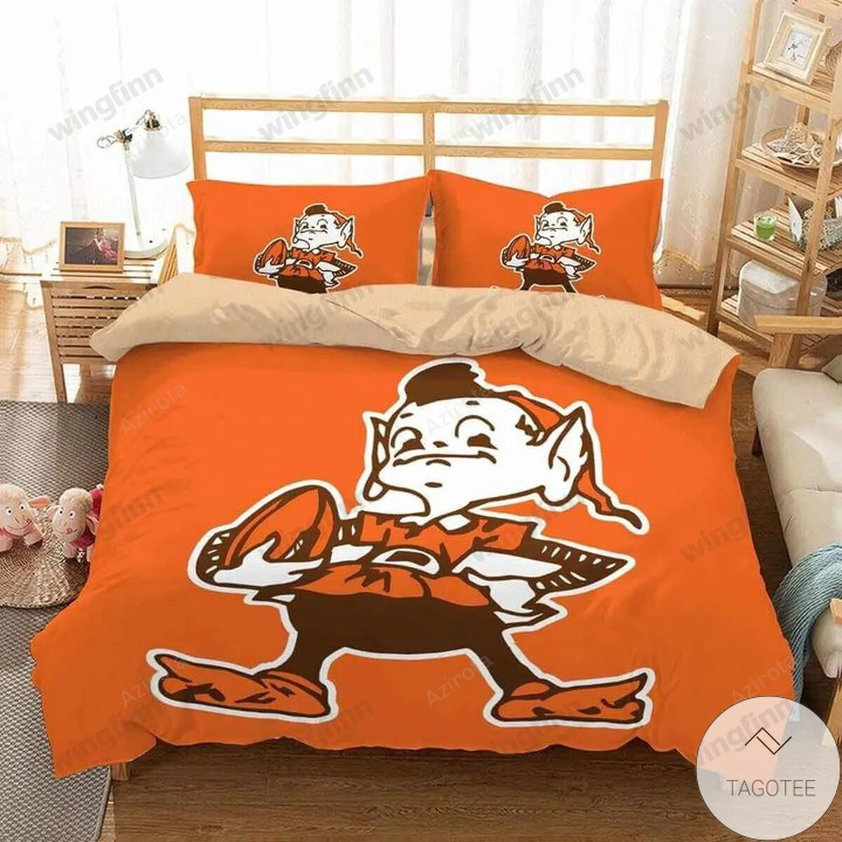 Cleveland Browns 3PCS Bedding Set Duvet Cover And Pillow Cases Gift For Fan 1713