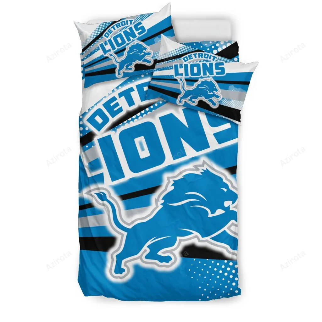 Colorful Shine Amazing Detroit Lions 3PCS Bedding Set Duvet Cover And Pillow Cases 5980