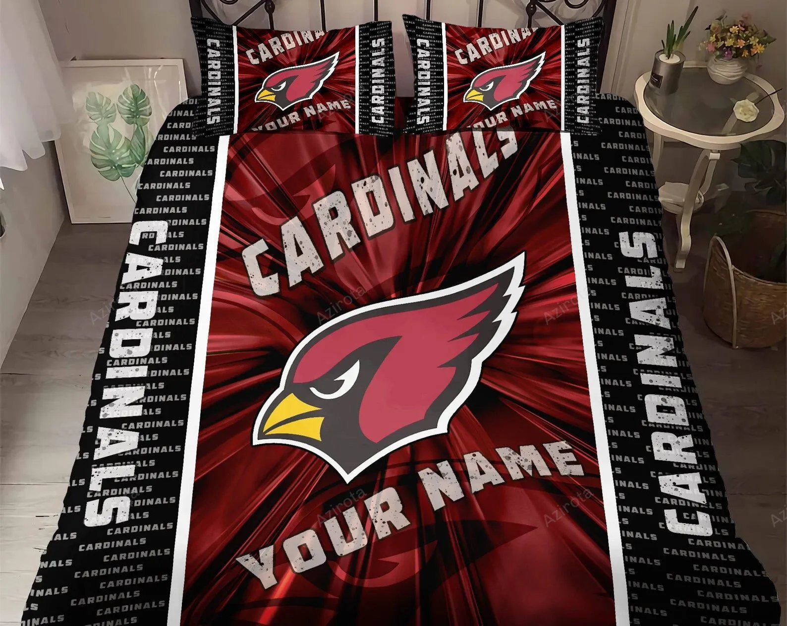 Arizona Cardinals Bedding Set Custom Name Gift For Fan Hh 1
