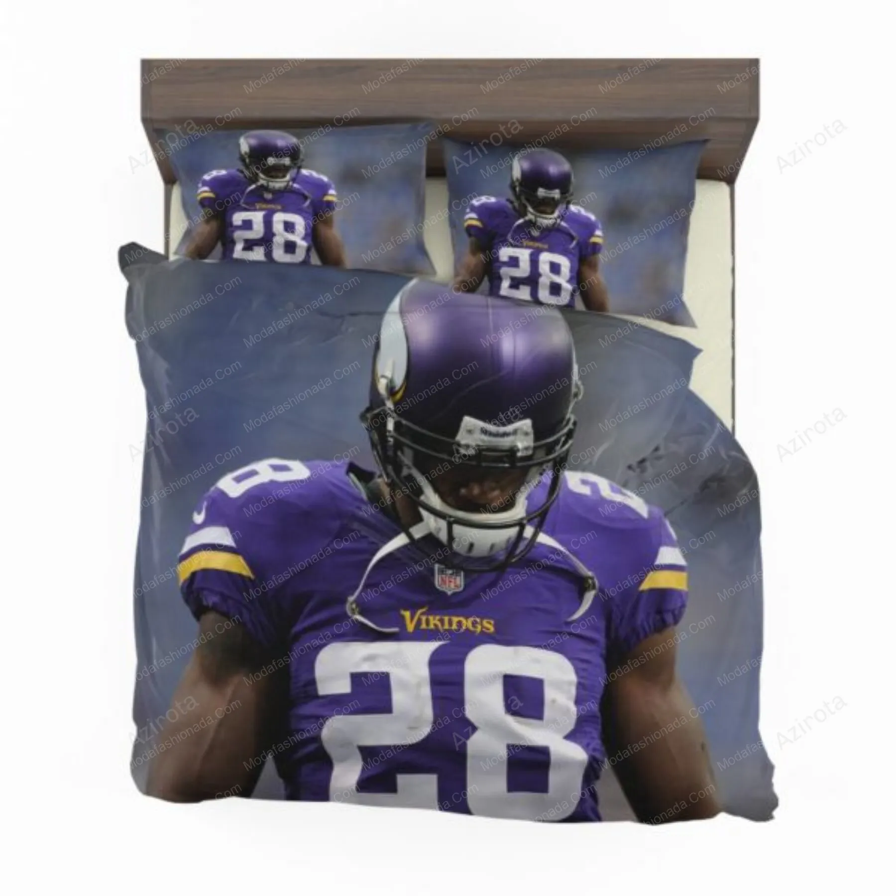 Adrian Peterson Minnesota Vikings Fans Football Sport 3 Bedding Set