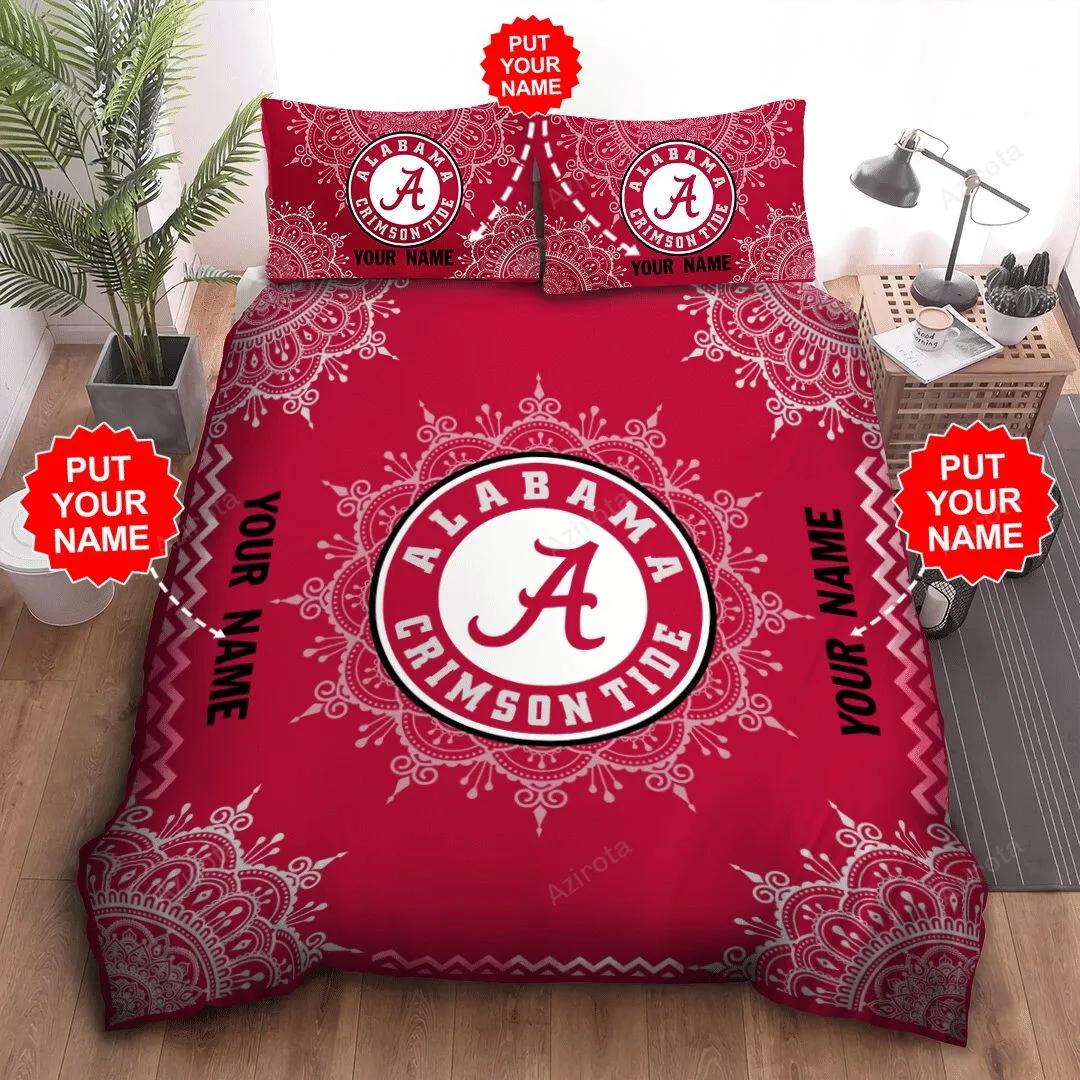 Alabama Crimson Tide Custom Name Bedding Set V5