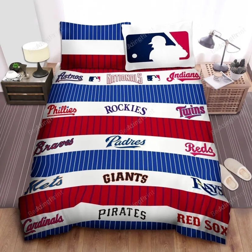 All Team Logo Los Angeles Dodger San Francisco Giant Baseball Bedding Set