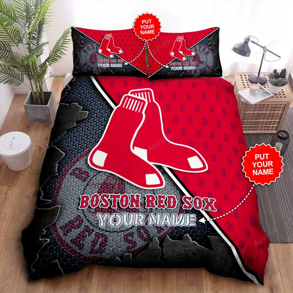 BOSTON RED SOX BRS Personalized Custom Bedding Sets King Queen Twin Bedding Set