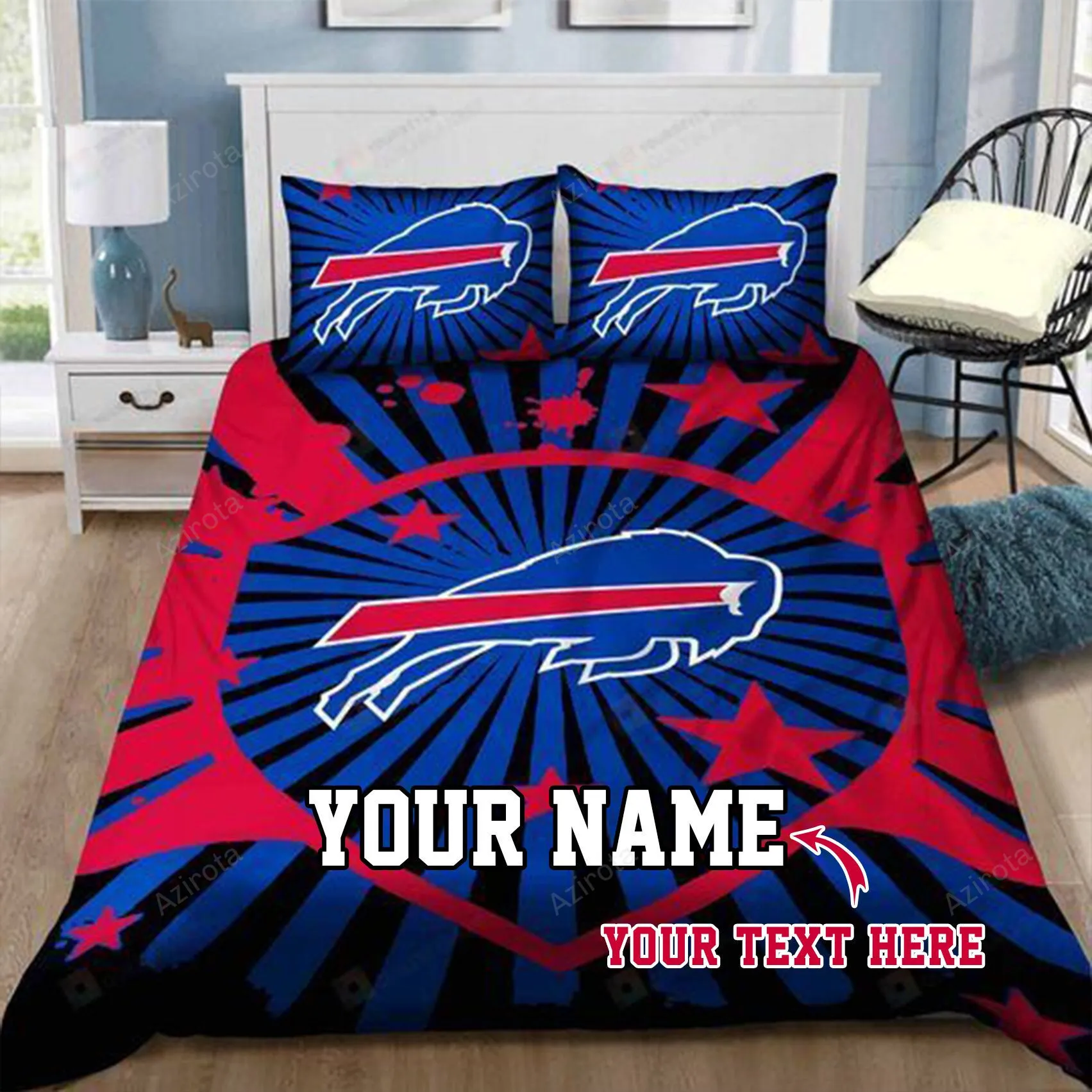 Buffalo Bills 73 Football Personalized Custom Bedding Sets King Queen Twin Bedding Set