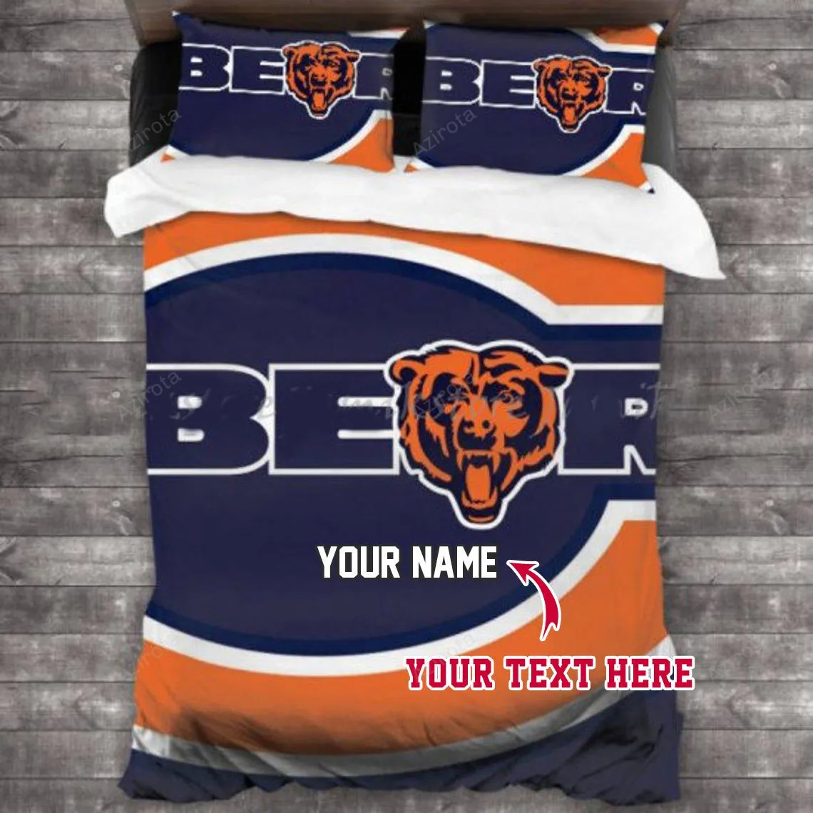 Chicago Bears Football 12 Personalized Custom Bedding Sets King Queen Twin Bedding Set