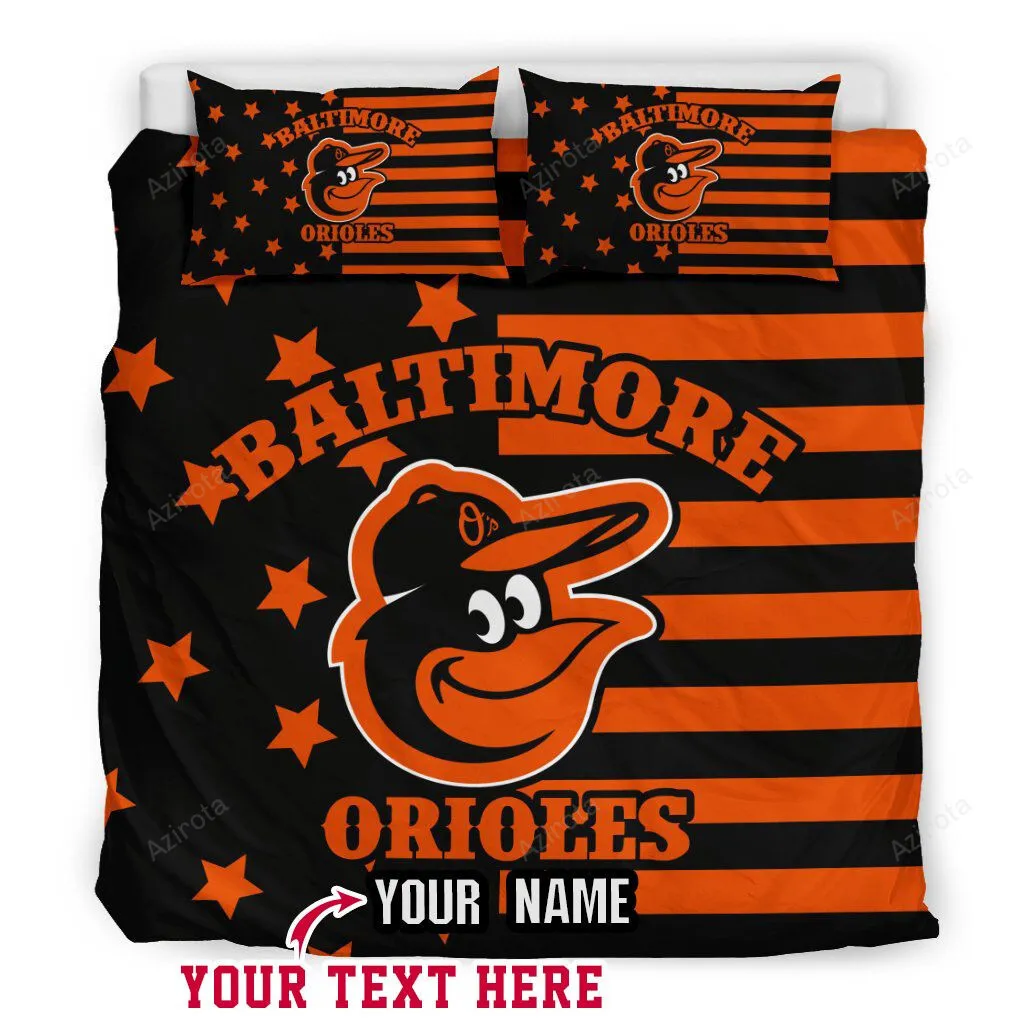 Baltimore Orioles Personalized Custom Bedding Sets King Queen Twin Bedding Set HFV01