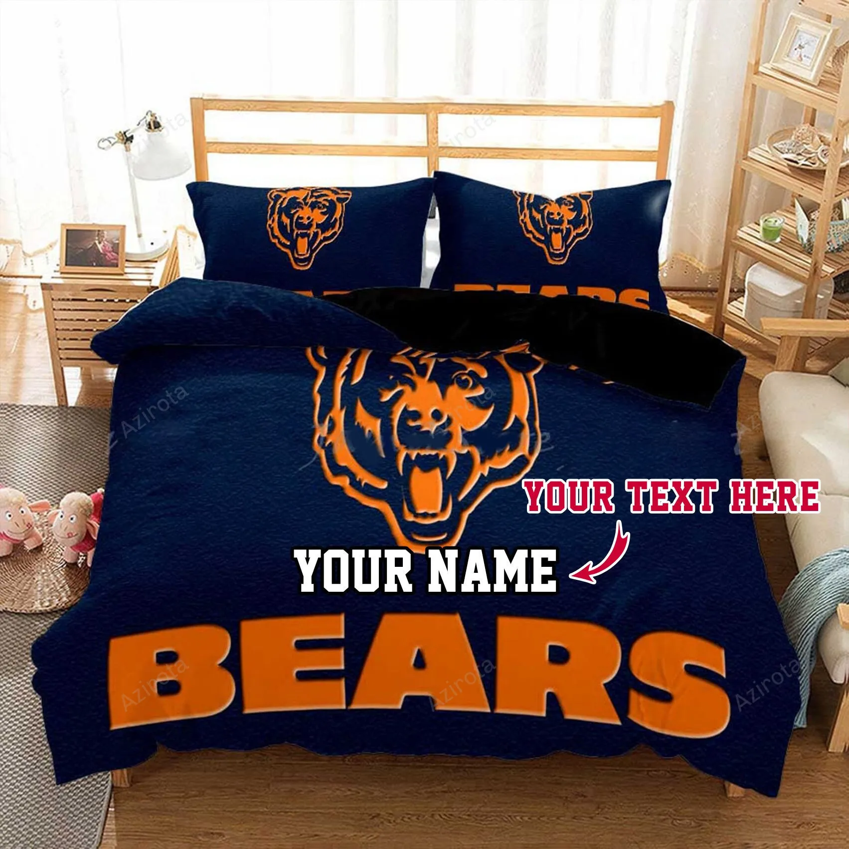 Chicago Bears 71 Football Personalized Custom Bedding Sets King Queen Twin Bedding Set