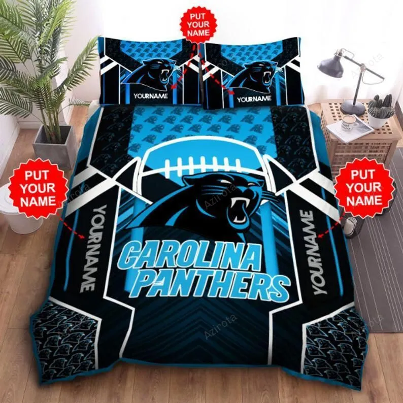 Carolina Panthers 35 Football Personalized Custom Bedding Sets King Queen Twin Bedding Set