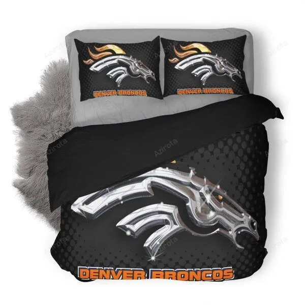 Denver Broncos Duvet Cover Bedding Set