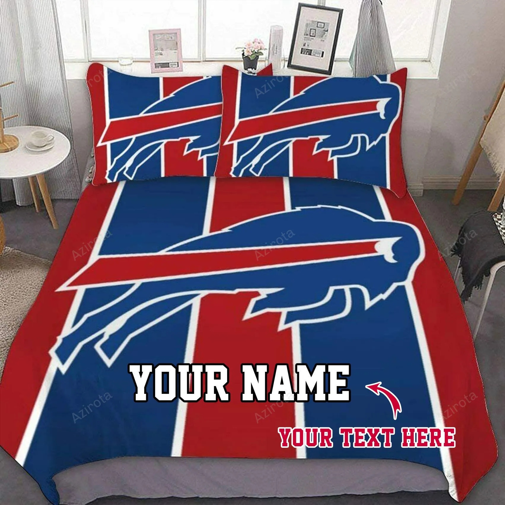 Buffalo Bills 72 Football Personalized Custom Bedding Sets King Queen Twin Bedding Set