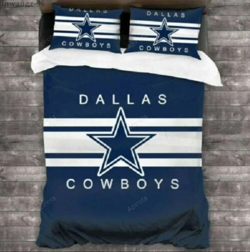 Dallas CowboysTeam Logo 3PCS Bedding Set Duvet Cover And Pillow Cases Gift For Fan