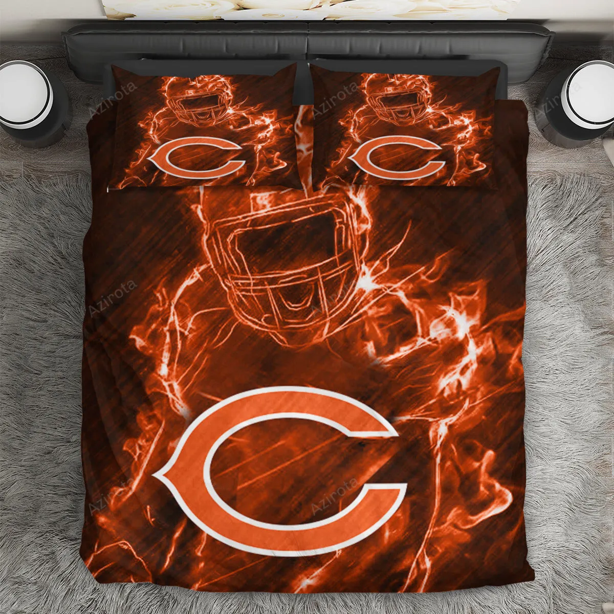 Chicago Bears Legend 3PCS Bedding Set Duvet Cover And Pillow Cases Gift For Fan