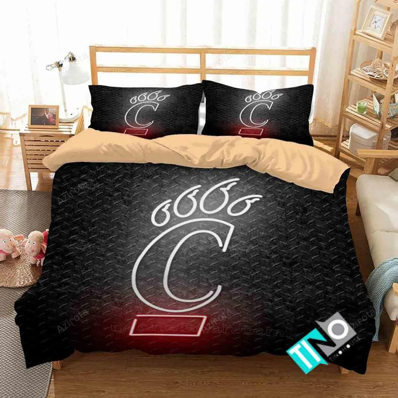Cincinnati Bearcats Black Bedding Set