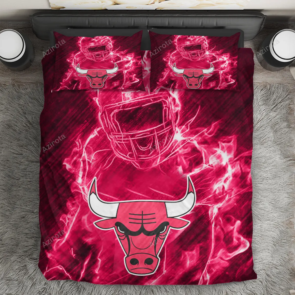 Chicago Bulls Legend 3PCS Bedding Set Duvet Cover And Pillow Cases Gift For Fan