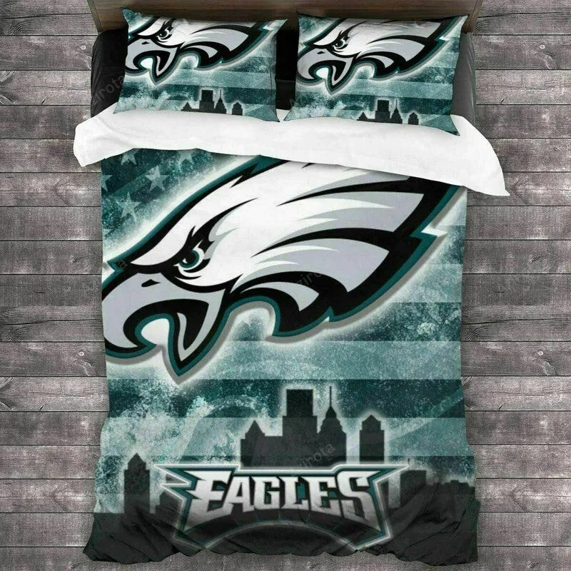 Philadelphia Eagles 3d Bedding Set 3pc Gift For Fan Lovers
