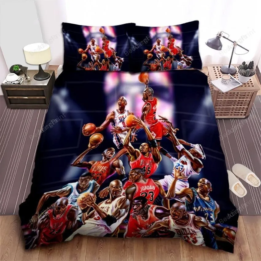 Chicago Bulls Michael Jordan Unstoppable Moves Bed Sheet Duvet Cover Bedding Sets