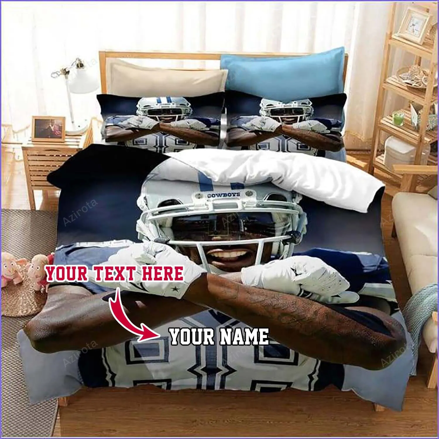 DALLAS COWBOY 1 Football Personalized Custom Bedding Sets King Queen Twin Bedding Set