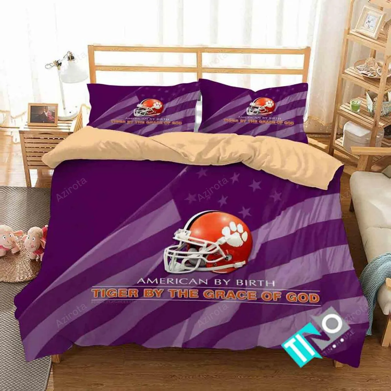 Clemson Tigers Purple Bedding Set