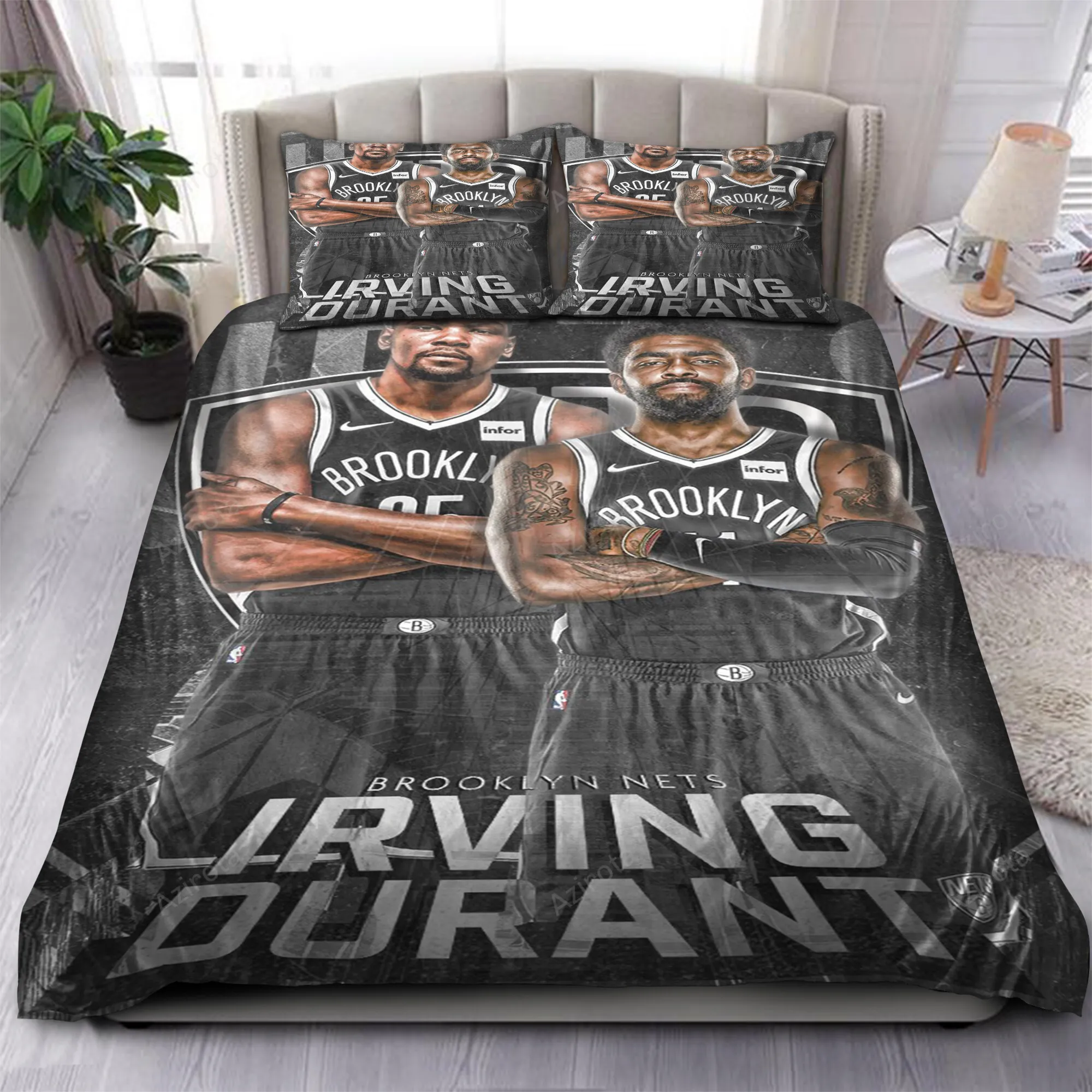 Kyrie Irving And Kevin Durant Brooklyn Nets 158 Bedding Sets