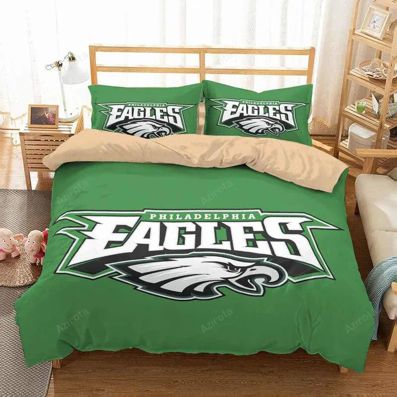 Philadelphia Eagles Green 3d Bedding Set Duvet Cover Set Gift For Fan Lovers