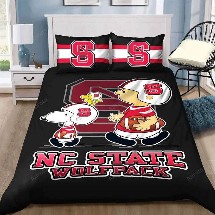 NC State Wolfpack Snoopy Black Bedding Set