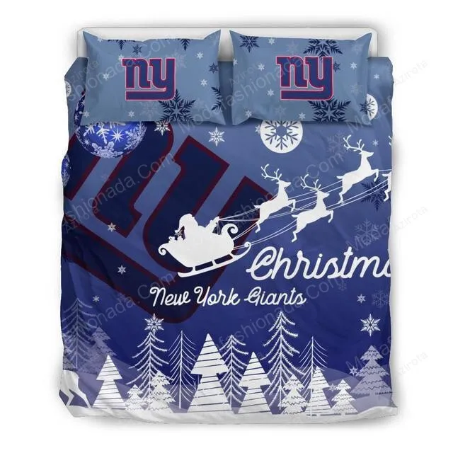 Merry Christmas New York Giants Football Sport 2 Bedding Set