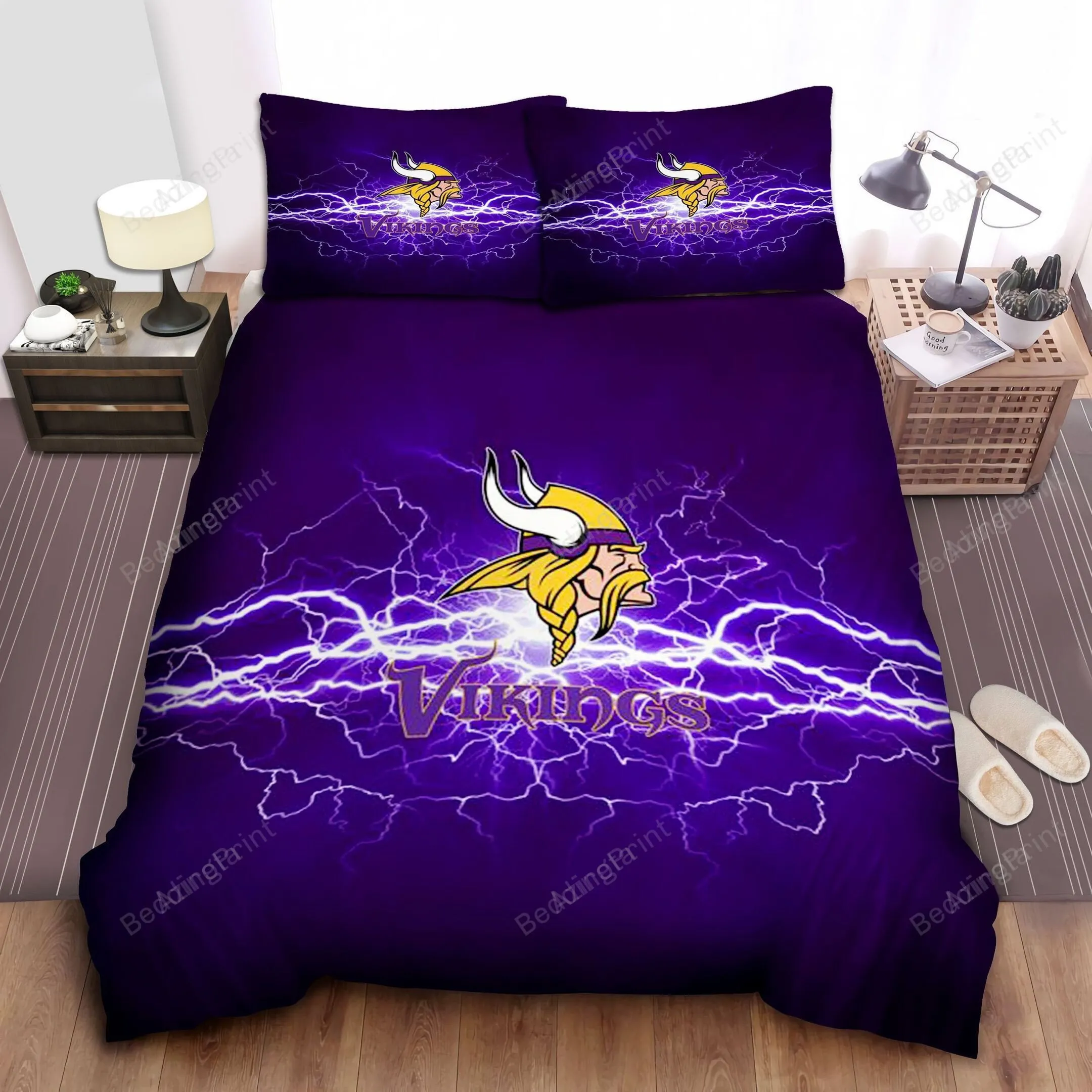 Minnesota Vikings Bed Sheets Spread Duvet Cover Bedding Set