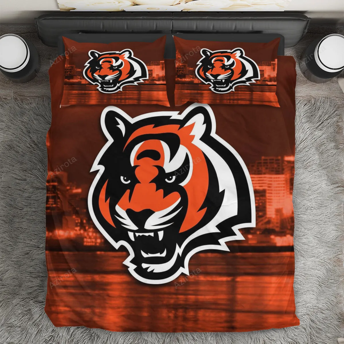 Cincinnati Bengals City 3PCS Bedding Set Duvet Cover And Pillow Cases Gift For Fan