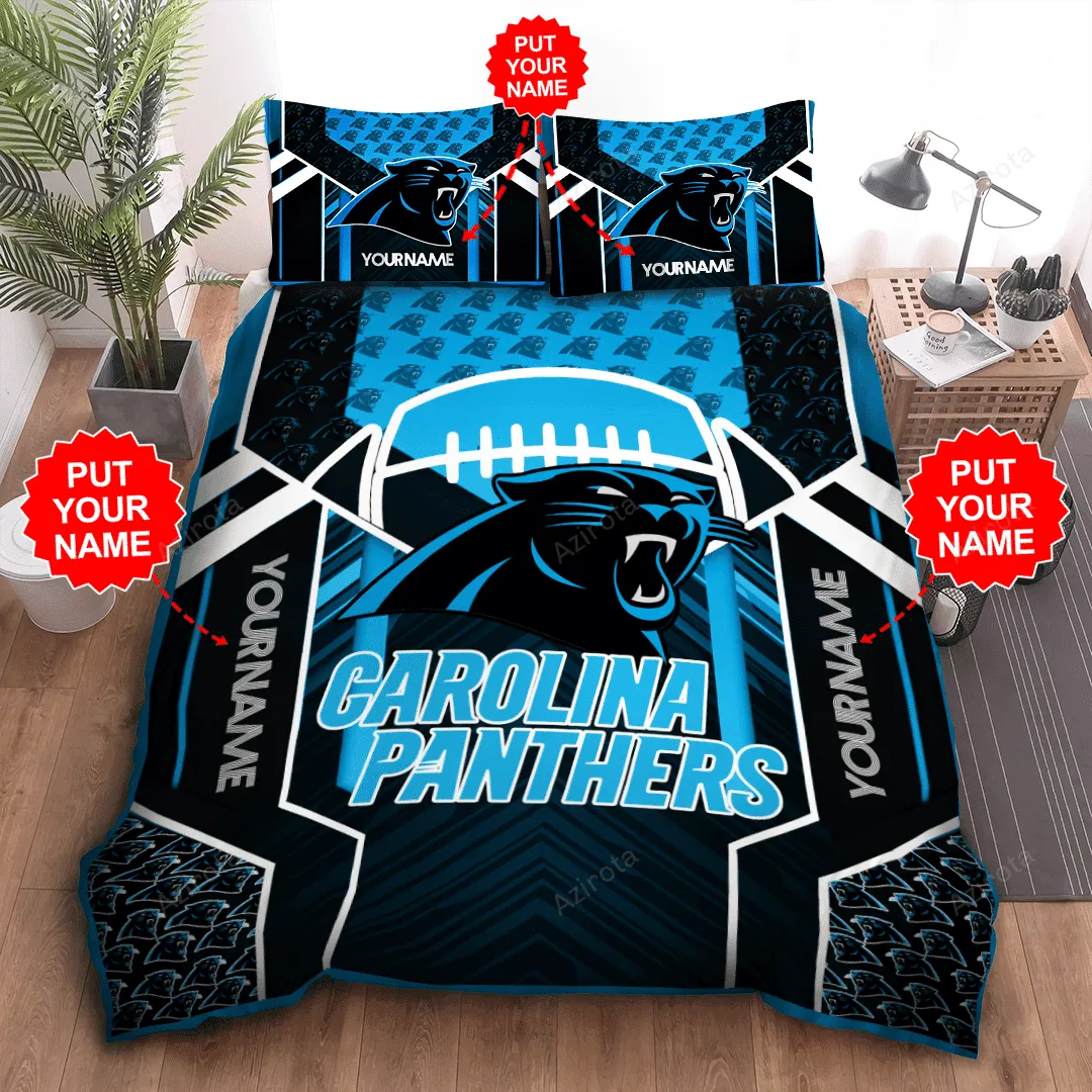 Personalized Carolina Panthers fans Bedding Set