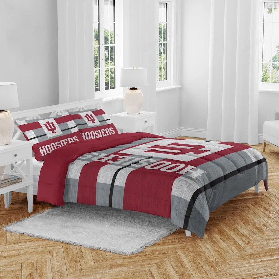 Indiana Hoosiers Crimson Grey Bedding Set
