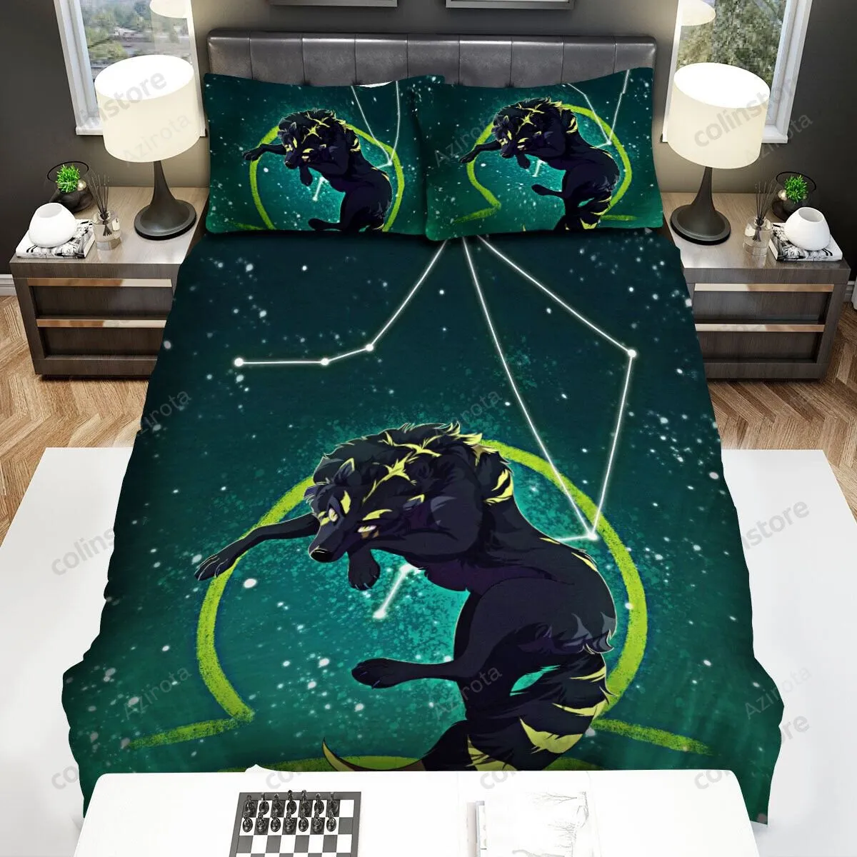 Lupus Constellation Art Bed Sheets Spread Comforter Duvet Cover Bedding Sets