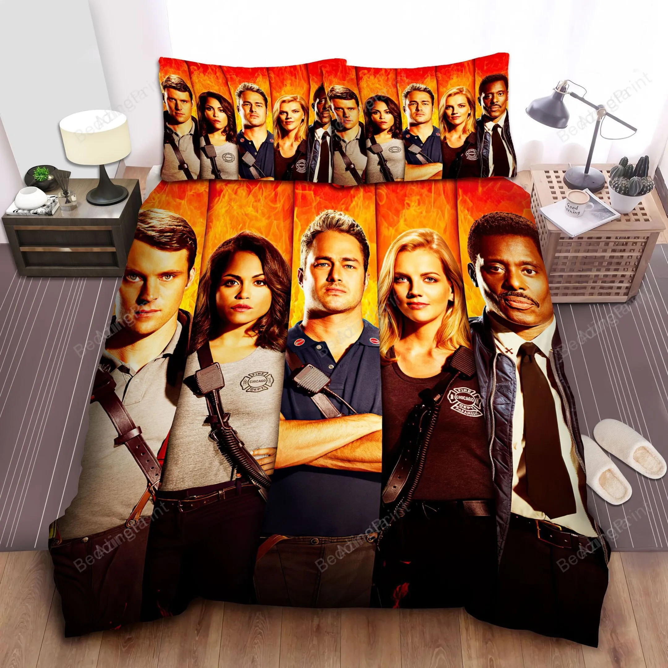 The Firefighters Of The Chicago Fire Department Bed Sheets Duvet Cover Bedding Sets
