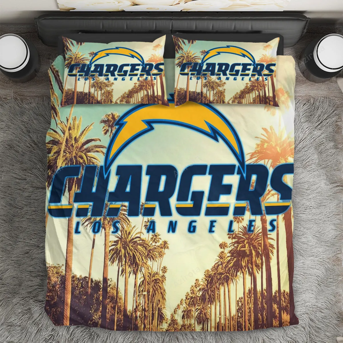 Los Angeles Chargers City v3 3PCS Bedding Set Duvet Cover And Pillow Cases Gift For Fan