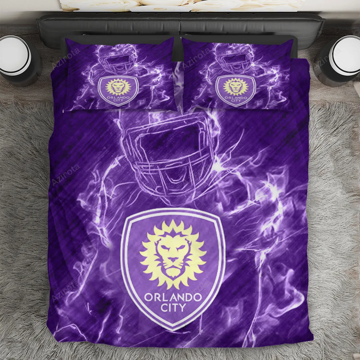 Orlando City Legend 3PCS Bedding Set Duvet Cover And Pillow Cases Gift For Fan